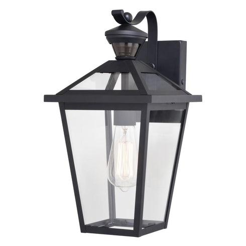 Vaxcel Derby Dualux 8 in Outdoor Motion Sensor Wall Light in Matte Black Model: T0717