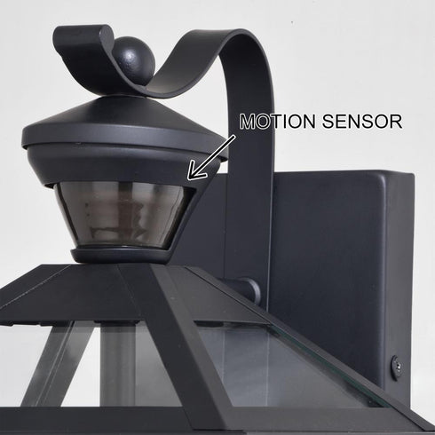 Vaxcel Derby Dualux 8 in Outdoor Motion Sensor Wall Light in Matte Black Model: T0717