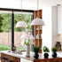 Vaxcel Devon 16 in. Pendant in Glossy White and Satin Brass Model: P0411