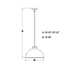 Vaxcel Devon 16 in. Pendant in Glossy White and Satin Brass Model: P0411