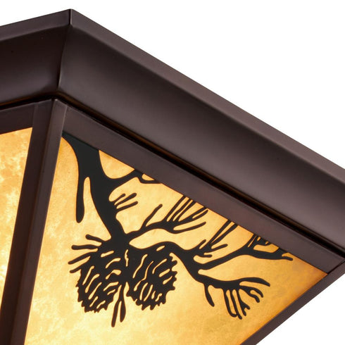 Vaxcel Douglas 14 in. Outdoor Flush Mount in Warm Bronze Model: T0665