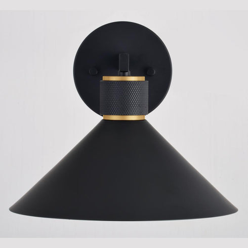 Vaxcel Dunbar 10 in Outdoor Wall Light in Matte Black and Gold Model: T0681