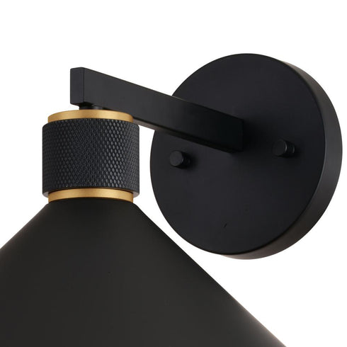 Vaxcel Dunbar 12 in Outdoor Wall Light in Matte Black and Gold Model: T0682