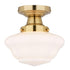 Vaxcel Eastgate 8.75 in. W Semi Flush Ceiling Light in Antique Gold Model: C0311