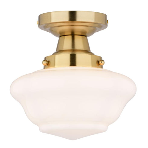 Vaxcel Eastgate 8.75 in. W Semi Flush Ceiling Light in Antique Gold Model: C0311