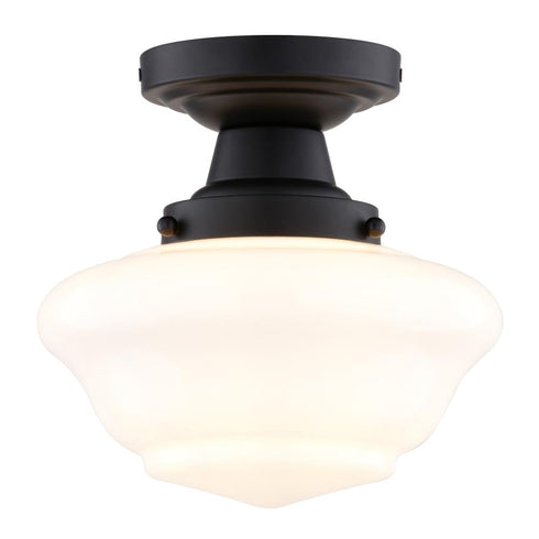 Vaxcel Eastgate 8.75 in. W Semi Flush Ceiling Light in Matte Black Model: C0312
