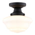 Vaxcel Eastgate 8.75 in. W Semi Flush Ceiling Light in Matte Black Model: C0312