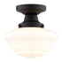 Vaxcel Eastgate 8.75 in. W Semi Flush Ceiling Light in Matte Black Model: C0312