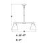 Vaxcel Elgin 27 in. 5 Light Chandelier in Black and Gold Model: H0307