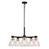 Vaxcel Elgin 27 in. 5 Light Chandelier in Black and Gold Model: H0307