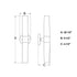 Vaxcel Elliot 20.5 in. 2 Light Wall Light in Matte Black Model: W0457