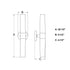 Vaxcel Elliot 20.5 in. 2 Light Wall Light in Satin Nickel Model: W0458