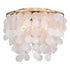 Vaxcel Elsa Capiz Shell 16 in. 3 Light Flush Mount in Natural Brass Model: C0285