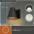 Vaxcel Evans 6 in. W LED Outdoor Wall Light in Textured Black Model: T0769