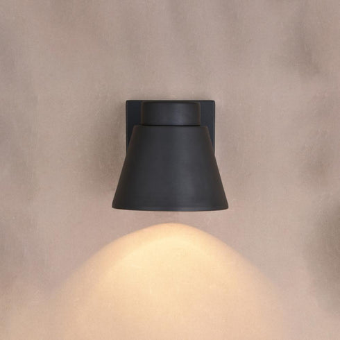 Vaxcel Evans 6 in. W LED Outdoor Wall Light in Textured Black Model: T0769