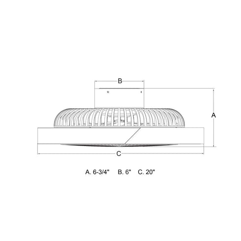Vaxcel Everette 20 in. LED Ceiling Fan in Matte Black Model: F0131