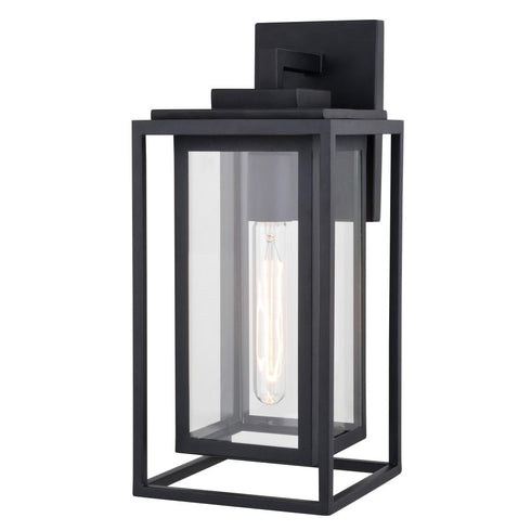 Vaxcel Filmore 7 in. W Outdoor Wall Light in Textured Black Model: T0773