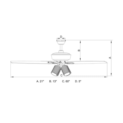Vaxcel Fircrest 60 in. Ceiling Fan in Matte Black Model: F0130