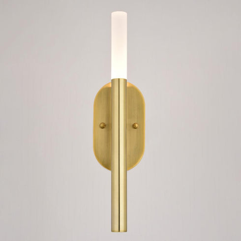 Vaxcel Fulton 18 in. 1 Light LED Wall Light in Satin Brass Model: W0490