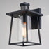 Vaxcel Geneva Dualux 7 in. Outdoor Motion Sensor Wall Light in Textured Black Model: T0729
