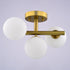 Vaxcel Graham 13 in. W 3 Light Semi Flush Mount in Harvest Gold Model: C0318