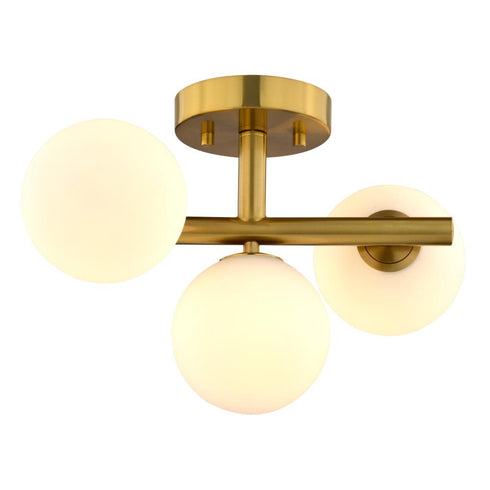 Vaxcel Graham 13 in. W 3 Light Semi Flush Mount in Harvest Gold Model: C0318