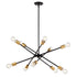 Vaxcel Gresham 34.25 in. W 10 Light Chandelier Antique Gold with Matte Black in Antique Gold and Matte Black Finish Model: H0301