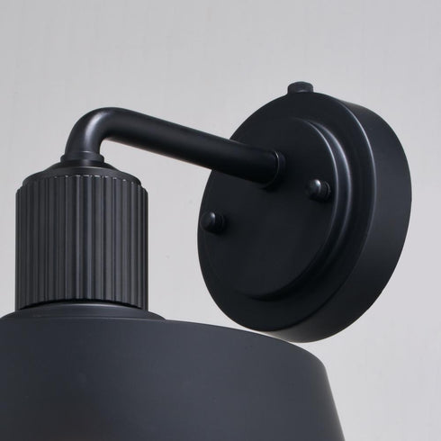 Vaxcel Hammond 10 in. Outdoor Wall Light Matte Black and Glossy White in Matte Black and White Finish Model: T0750