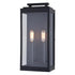 Vaxcel Hampton 7 in. 2 Light Outdoor Wall Light in Textured Black Model: T0706