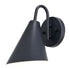 Vaxcel Hanson 6 in Outdoor Wall Light Matte Black and Glossy White in Matte Black and White Finish Model: T0740