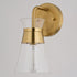 Vaxcel Harper 10.25 in. H 1 Light Wall Light in Natural Brass Model: W0472
