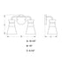 Vaxcel Harper 15 in. W 2 Light Vanity in Natural Brass Model: W0471