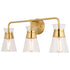 Vaxcel Harper 23.5 in. W 3 Light Vanity in Natural Brass Model: W0470