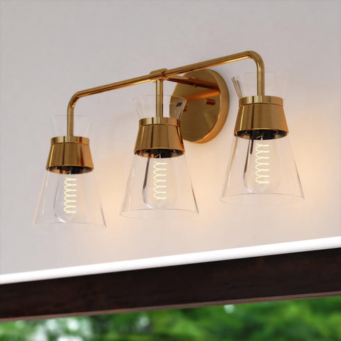 Vaxcel Harper 23.5 in. W 3 Light Vanity in Natural Brass Model: W0470