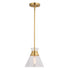 Vaxcel Harper 8.5 in. W 1 Light Pendant in Natural Brass Model: P0403