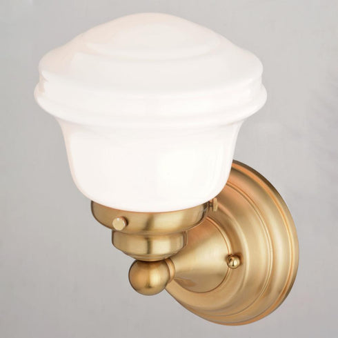 Vaxcel Huntley 1 Light Wall Light in Natural Brass Model: W0451