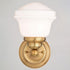 Vaxcel Huntley 1 Light Wall Light in Natural Brass Model: W0451