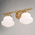 Vaxcel Huntley 2 Light Vanity in Natural Brass Model: W0452