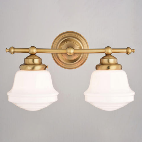 Vaxcel Huntley 2 Light Vanity in Natural Brass Model: W0452