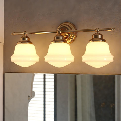 Vaxcel Huntley 3 Light Vanity in Natural Brass Model: W0453