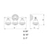 Vaxcel Huntley 3 Light Vanity in Natural Brass Model: W0453