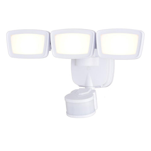 Vaxcel in White Integrated LED Motion Sensor Dusk to Dawn 3 Head Outdoor Security Flood Light 240 Degree 8 Model: T0702