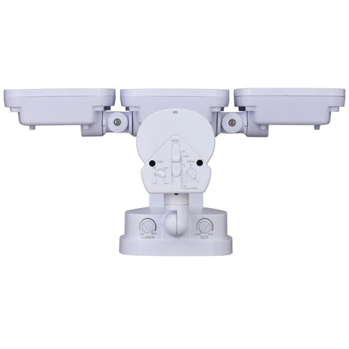 Vaxcel in White Integrated LED Motion Sensor Dusk to Dawn 3 Head Outdoor Security Flood Light 240 Degree 8 Model: T0702