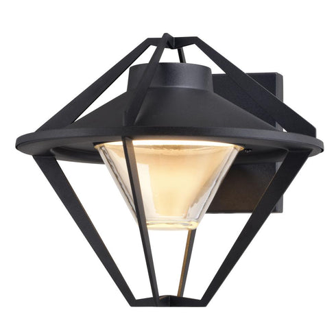 Vaxcel Jackson LED 9.5 in. Outdoor Wall Light in Textured Black Model: T0746