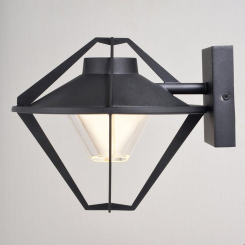 Vaxcel Jackson LED 9.5 in. Outdoor Wall Light in Textured Black Model: T0746