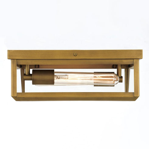 Vaxcel Kinzie 12 in. 2 Light Flush Mount in Vintage Brass Model: T0709