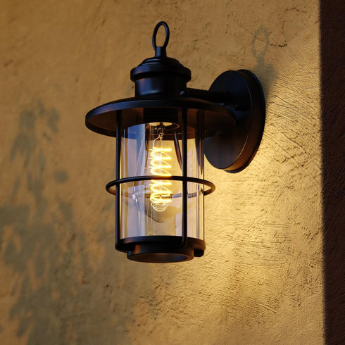 Vaxcel Lake Shore 6.25 in Outdoor Wall Light in Textured Black Model: T0741