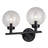 Vaxcel Lander 2 Light Vanity in Matte Black Model: W0431