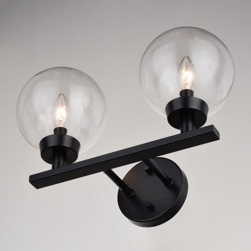 Vaxcel Lander 2 Light Vanity in Matte Black Model: W0431