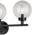Vaxcel Lander 3 Light Vanity in Matte Black Model: W0430